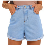 Shorts Jeans Mom Azul