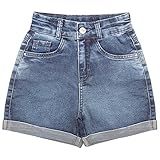 Shorts Juvenil Look Jeans Cintura Alta