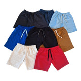 Shorts Menino Infantil Kit 5peças Bermuda Moletom Masculina