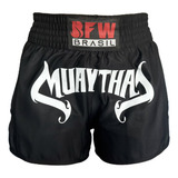 Shorts Muay Thai Bermuda Calção Modelo Tailandês Preto