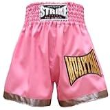Shorts Muay Thai Strike Boxing Bermuda Calção Modelo Tailandês Bordado  Rosa Bordado  M 