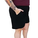 Shorts Plus Size Em Tecido Viscolycra Tamanhos M Ao G5 Cor-preto-Tamanho-54