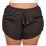 Shorts Plus Size Feminino Praia Piscina