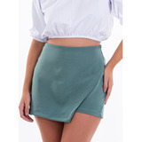Shorts Saia Feminino Alfaiataria Elegante Moda Social