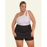 Shorts Saia Jeans Preto