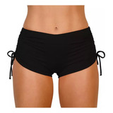 Shorts Sunkini Feminino Lateral Franzida Com Ajuste Laterais