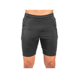 Shorts Térmico Bermuda Compressão Goleiro Proteção Uv Poker