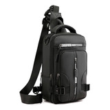 Shoulder Bag Bolsa Masculina Pochete Impermeável Ombro Cor Preto