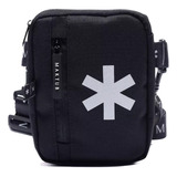 Shoulder Bag Maktub Flow Transversal Tira Colo Crossbody Cor Preto Desenho Do Tecido Lisa