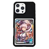SHOWCASED Capa De Celular Com Cartão Colecionável E Foto Compatível Com IPhone 16 Pro Max - Compatível Com Todos Os TCG- Cartões Colecionáveis- Esportes- Uma Peça- Magic The Gathering E Mais Preta