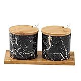 SHOWERORO 1 Conjunto Pote De Tempero De Ceramica Frasco Preto Pote De Vinagre Pote De Óleo Recipientes Com Tampas Condimento Roupa Preta Jarra Japonesa Açucareiro E Saleiro Pequena Cerâmica