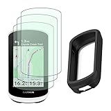 SHUAXI Protetor De Tela Pacote Com 3 1 Para Garmin Edge Explore 2 E Capa De Silicone Filme De Vidro Temperado Antiarranhões Alta Definição Cobertura Total