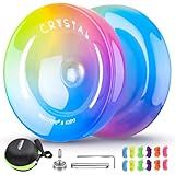 ShungRu Yoyo Responsivo Para Crianças Iniciantes Yoyo Crystal K2 Profissional Yo Yo De Dupla Finalidade Para Adultos Rolamento Yo Yo Yo Extra Sem Resposta 12 Cordas Yoyo Bolsa De Armazenamento