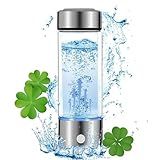 Shunrenful Gerador De Garrafa De água De Hidrogênio Portátil De 2 Pacotes- Máquina Ionizadora De água De Hidrogênio Recarregável- Copo De Saúde De Vidro De água Rico Em Hidrogênio Para Viage