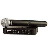 Shure Sistema De Microfone Sem Fio BLX24 SM58 Com Microfone Vocal Portátil SM58