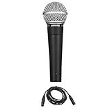 Shure SM58 LC Microfone Vocal Com H A Value Series XLR M Para F Cabo De Microfone Profissional 3 5 M
