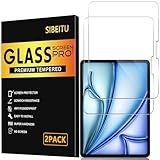 SIBEITU Protetor De Tela Para IPad Air 11 Polegadas 2024 Modelo M2 Pacote Com 2 Películas De Vidro Temperado Para IPad Air 6 Geração Dureza 9H Transparente Compatível Com ID Facial E Compatível