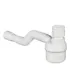 Sifão Com Copo Universal Ajustável Flexível Branco Tigre