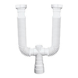 Sifão Duplo Branco Extensivo Delflex