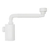 Sifão Parede C copo P lavatório 7 8 E Dn38 Blukit Cor Branco