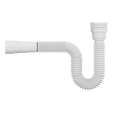 Sifão Sanfonado Branco Ajustável Multiuso P Pia lavatório tanque 66cm