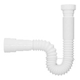 Sifão Sanfonado extensivo Universal Abs Branco 70cm