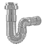 Sifão Sanfonado Extensivo Universal Abs Cromado Astra Tubo