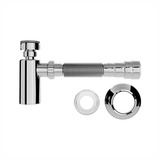 Sifão Sanfonado Universal Abs Cromado Com Copo 1 1 2 X 1 1 4