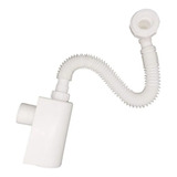 Sifão Universal Compacto Branco De Parede Com Copo Blukit