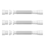 Sifão Universal Corrugado Tubo Extensivo Rosca 1 1 4 Kit 3