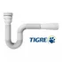 Sifão Universal Flexível Multiuso Para Pias Cubas Tanques Lavatórios 66cm Branco Tigre