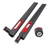 Signalplus Antena De Roteador WiFi Omnidirecional Banda Dupla 2 4 5 G 5 8 G Alto Ganho 8dBi 2 Peças Conector Macho RP SMA Para Roteadores Sem Fio PC Desktop Repetidor FPV UAV Drone