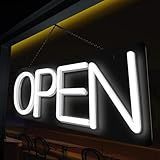 Signsxcel Placas Abertas De Led Neon Para Empresas- Placa Aberta De Led Ultra Brilhante De 16-- X 6-- Com Interruptor Liga-Desliga- Painel De Publicidade Eletrônico De Led Ideal Para Bares- Salões-