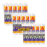 Sikaflex 101 Sela Plus Veda Calha Cinza 400g Kit Com 18un