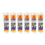 Sikaflex 101 Sela Plus Veda Calha Cinza 400g kit Com 6 