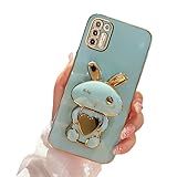 Silicone Capa Para Motorola G9 Plus Capinha Homens Meninas Tpu Galvanizada à Prova De Choque Capinha Compatível Com Motorola G9 Plus Com Coelho Suporte Capa Para Moto G9 Plus Case (4)