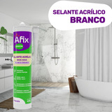 Silicone Selante Base D água Branco 430g Afix