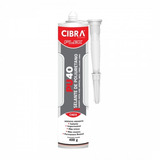 Silicone Selante Cola Pu 40 Flex Cinza 400g Cibra