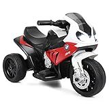 SilteD Moto Elétrica Infantil SilteD 6V- Passeio De Motocicleta Movido A Bateria De 3 Rodas Com Luzes- Música- Brinquedo De Veículo BMW Licenciado Por 18 A 36 Meses -vermelho-