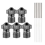 SIMAX3D 5 Bocais De Impressora 3D E3D V6 0 4 Mm Bocal De Aço Endurecido Ferramenta De Agulhas De Limpeza Para Makerbot Prusa I3 Anet8 Anycubic I3 Mega
