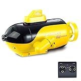 SIMBAE Mini Submarino De Controle Remoto Submarino De 4 Canais Ativado Por Água Amarelo Crianças