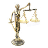 Simbolo Do Direito Bronze Justiça Decoração Presentes Deusa Cor Dourado-escuro