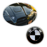 Simbolo Emblema Preto Branco Capô Tampa Traseira 74 82mm Bmw