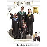 Simplicity 8723 Harry Potter Estampa De Costura De Fantasia De Halloween E Cosplay, Tamanhos Para Crianças Adolescentes E Adultos Pp-gg