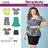 Simplicity Padrão Fácil De Costurar 1359 Saias De Malha Para Gestantes Calças Gaúcho E Tops Tamanhos 6 24 PP GG