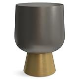 SIMPLIHOME Anthony Mesa Lateral De Metal- 35-5 Cm- Bronze Antigo-latão Antigo