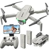 SIMREX Drone Com Câmera 1080p Para Crianças E Adultos- Drone Quadricóptero RC Com Retenção De Altitude- Mini Drone Com Uma Tecla De Partida- Waypoint Fly- Modo Headless- Flip 3D- 3 Velocidades- Drone
