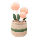 Simulação De Cogumelos Brinquedo De Pelúcia Em Vaso Planta