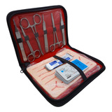 Simulador Avançado Kit Sutura Treino Pele Silicone Cor Vermelho Escuro