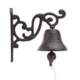 Sinal De Boas Vindas De Ferro Fundido Resistente Para Pendurar Na Parede Sino Vintage Para Pendurar Em Casa De Fazenda Campainha Encantadora Para Decoração De Casa Interior E Exterior 14 × 13 5